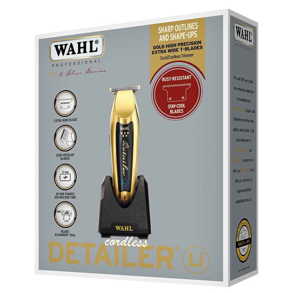 WAHL 5 Star Cordless Detailer Li Trimmer Gold - View 2 - Tessla Equipment Store